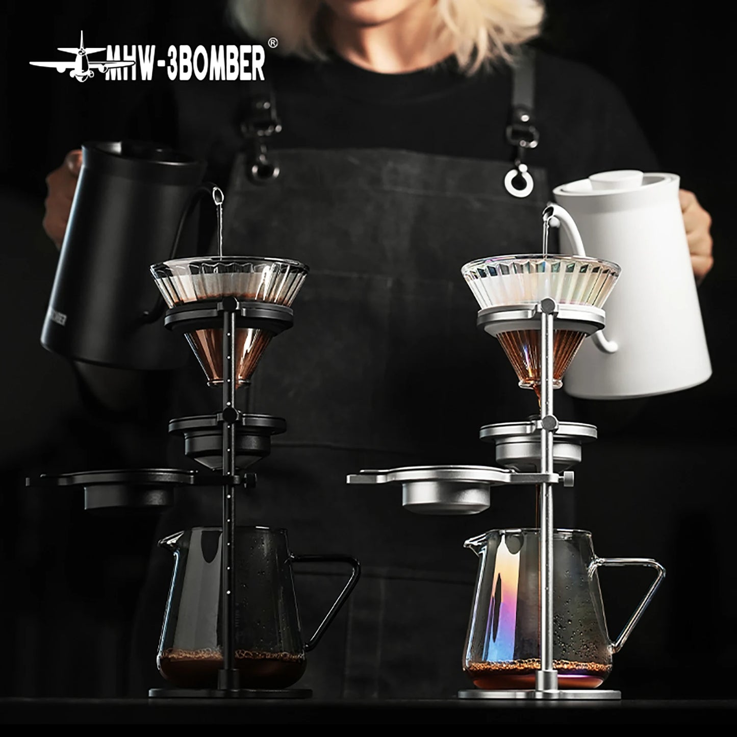MHW-3BOMBER Pour Over Chilling Ball 2 Pack Coffee Frozen Ball for Pour Over Coffee Stainless Steel Ice Ball Home Barista Tools