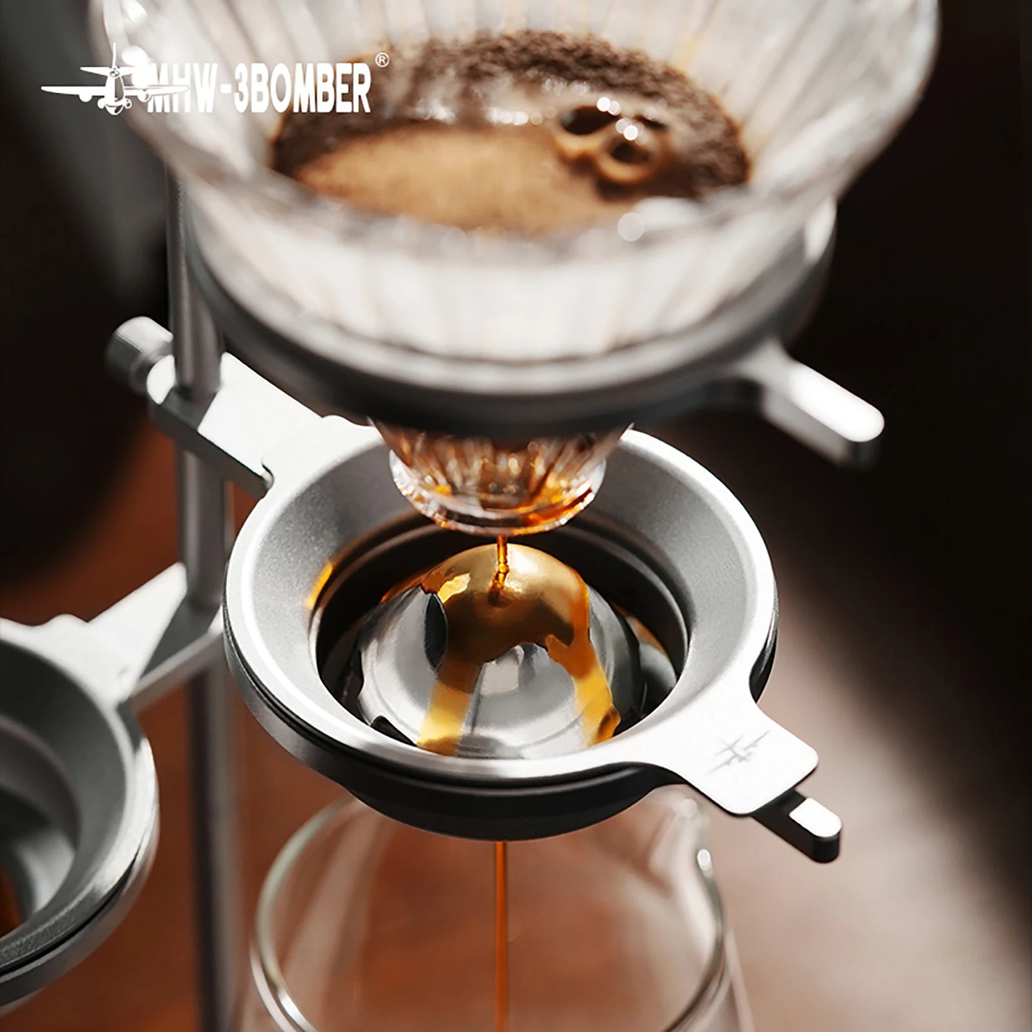 MHW-3BOMBER Pour Over Chilling Ball 2 Pack Coffee Frozen Ball for Pour Over Coffee Stainless Steel Ice Ball Home Barista Tools