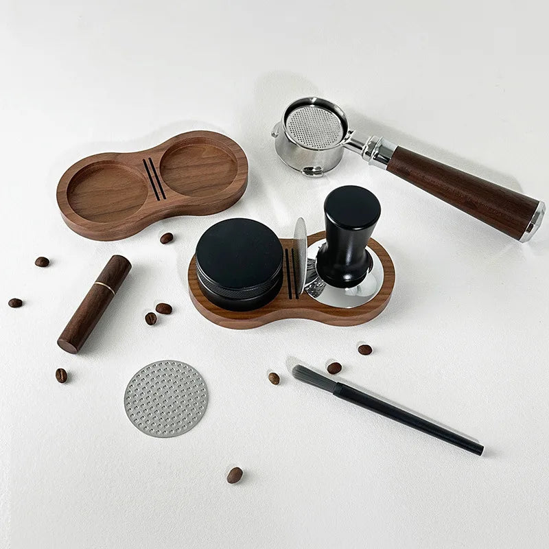 Walnut Coffee Tamper Station