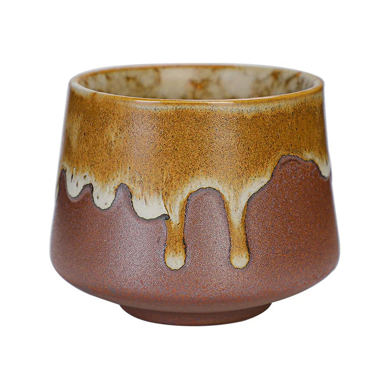Retro Colorful Tea Cups 200ml Cute Coarse Ceramic Coffee Mugs