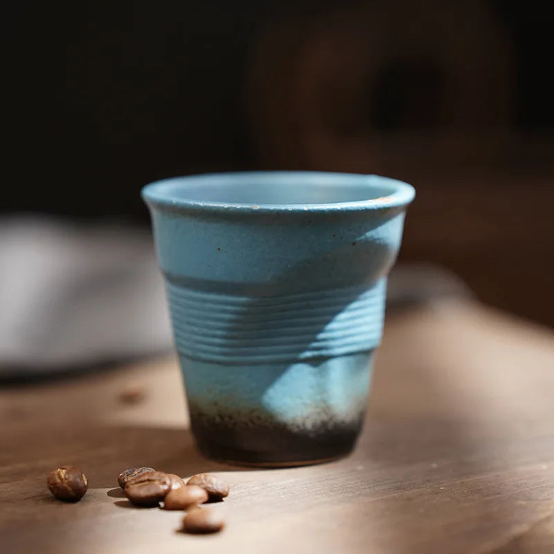 Handcrafted Espresso Pleated Cup