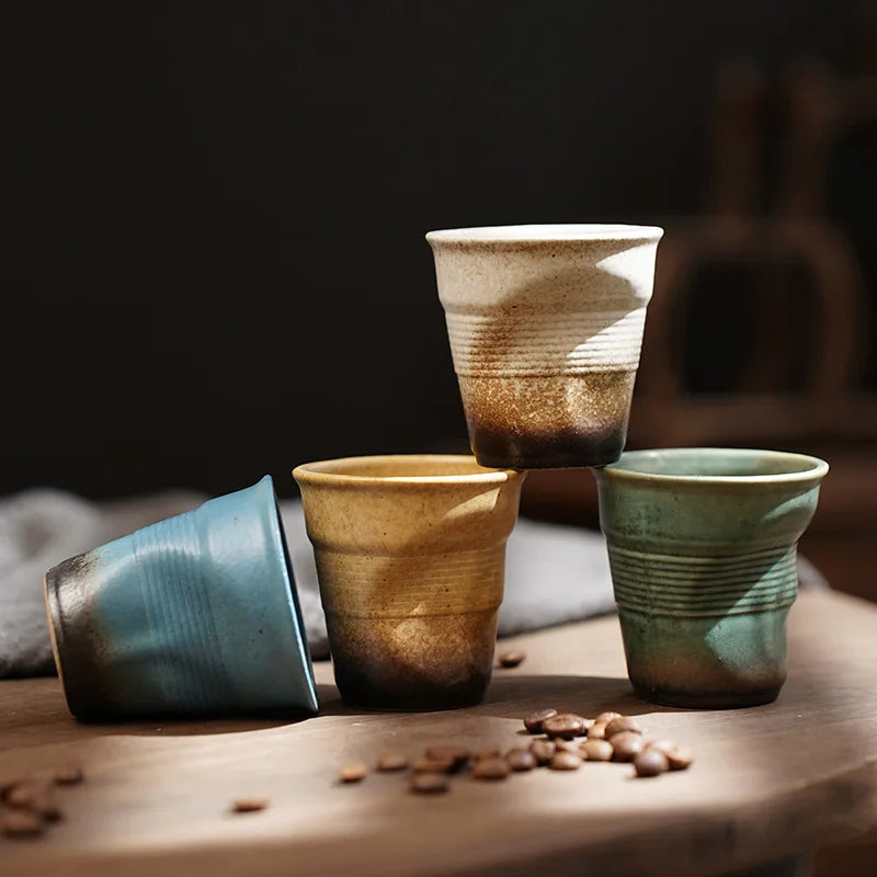 Handcrafted Espresso Pleated Cup