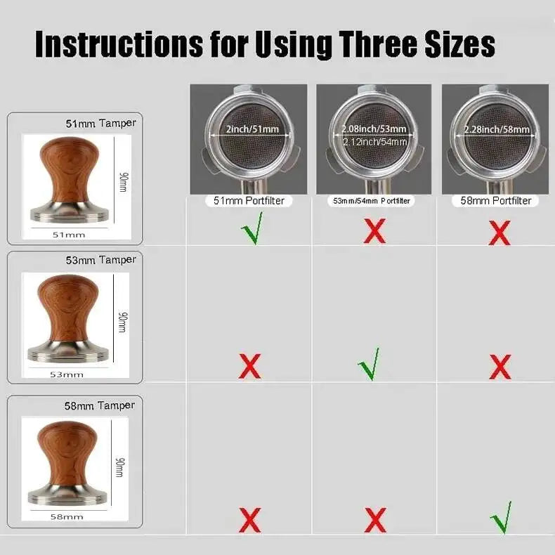 Wood-Handled Espresso Tamper