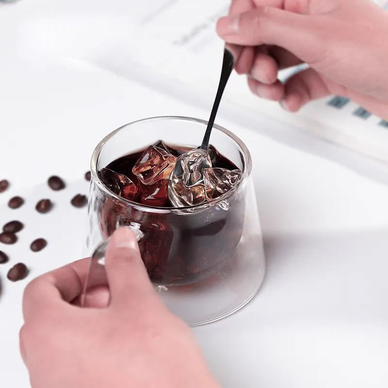 200ml Double Wall Glass Espresso Cup with Handle