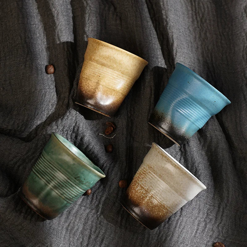 Handcrafted Espresso Pleated Cup