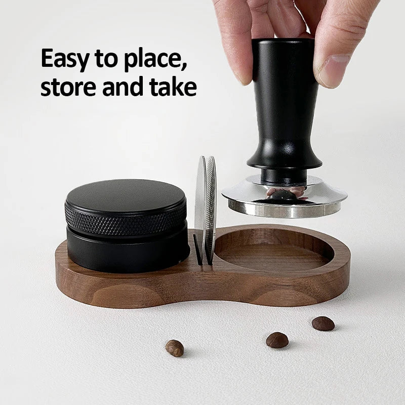 Walnut Coffee Tamper Station