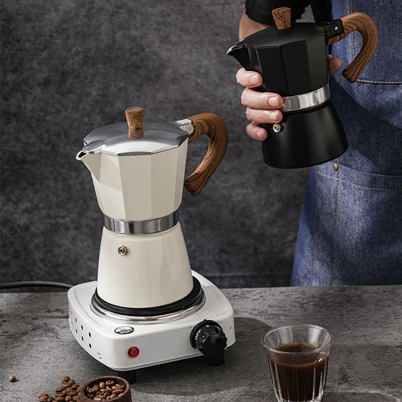 Manual Italian Mocha Coffee Pot Alloy Turkey Style Coffee Pot 150ml