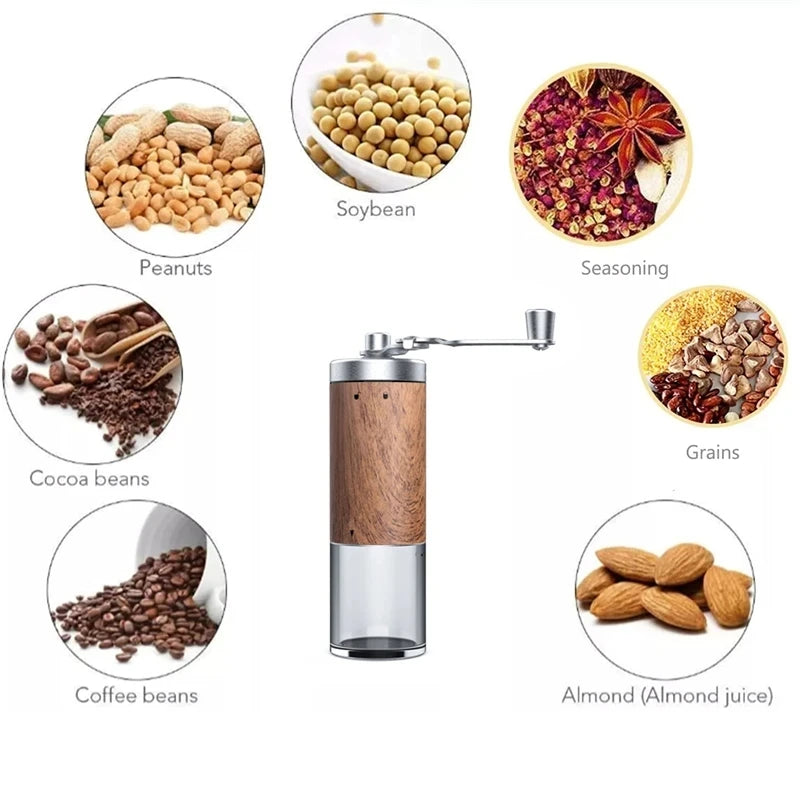 Portable Wood Hand Coffee Grinder