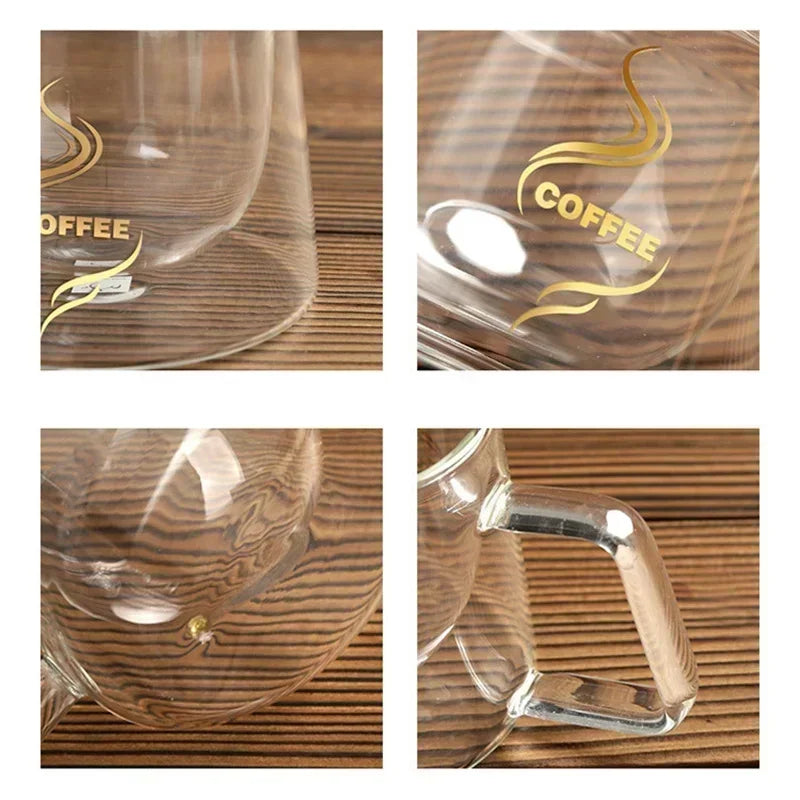 200ml Double Wall Glass Espresso Cup with Handle