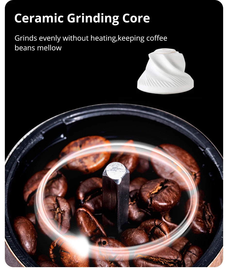 Portable Wood Hand Coffee Grinder