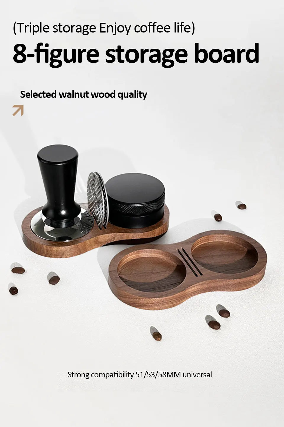 Walnut Coffee Tamper Station