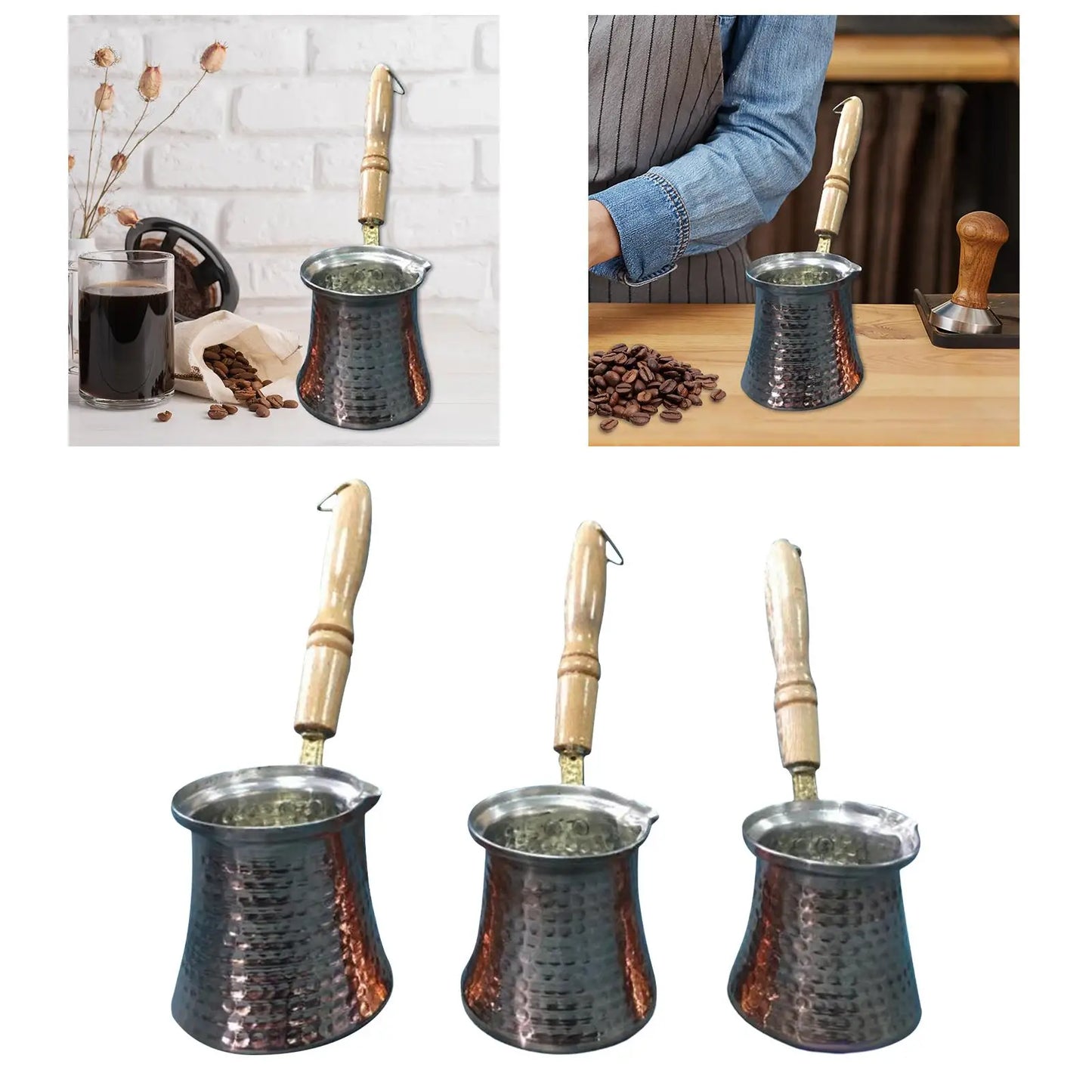Engraved Copper Turkish Coffee Pot