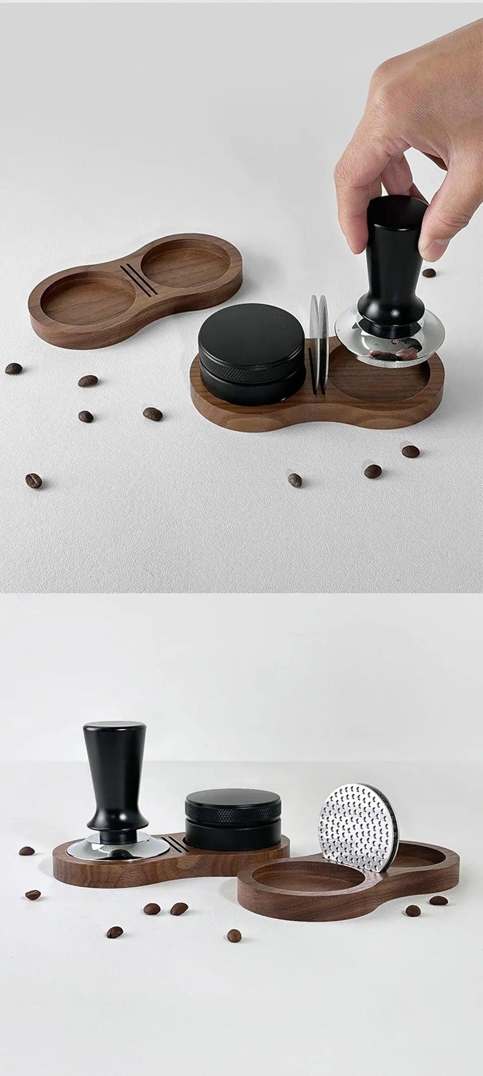Walnut Coffee Tamper Station