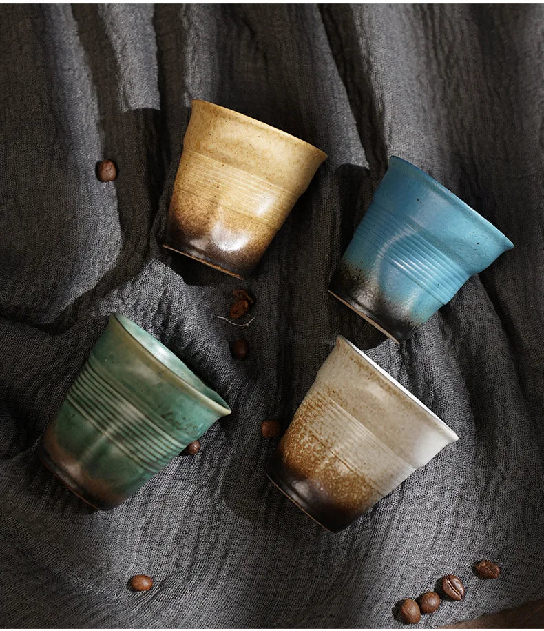 Handcrafted Espresso Pleated Cup