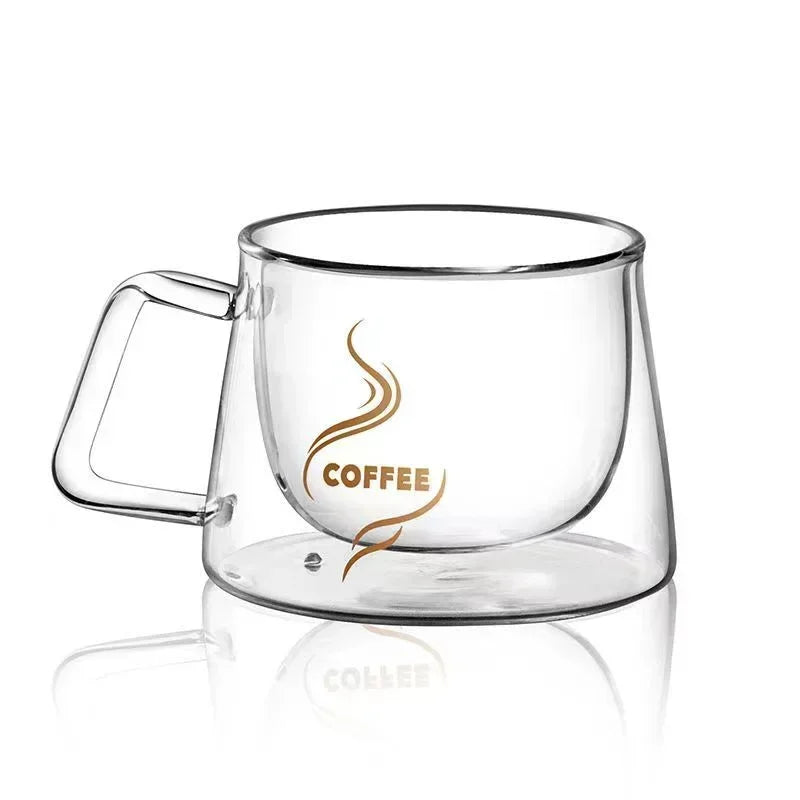 200ml Double Wall Glass Espresso Cup with Handle