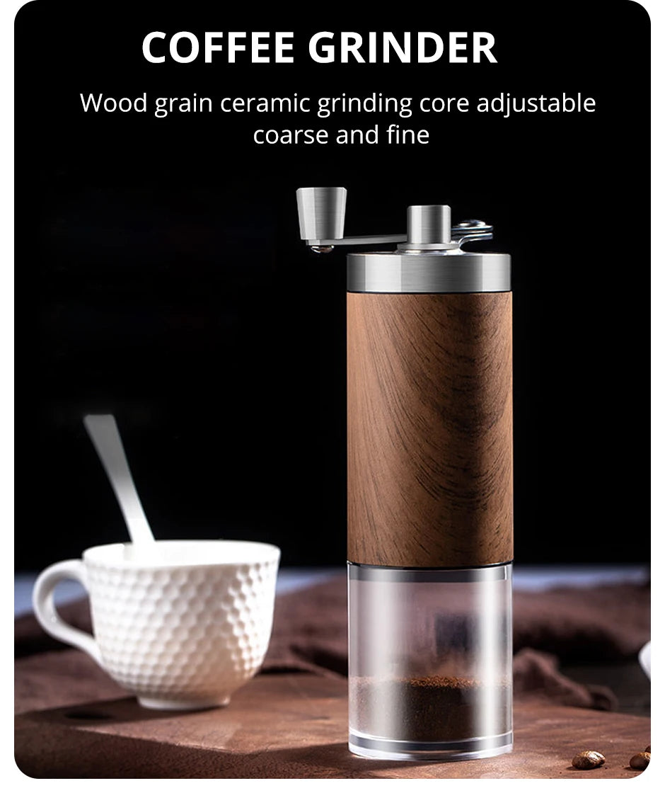Portable Wood Hand Coffee Grinder