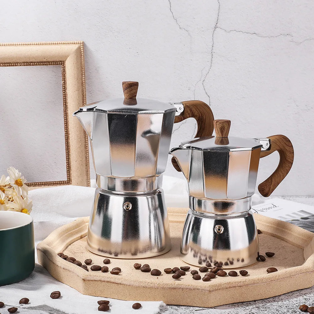 Manual Italian Mocha Coffee Pot Alloy Turkey Style Coffee Pot 150ml