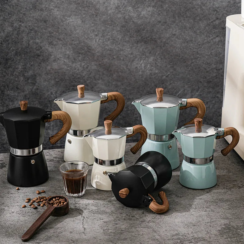 Manual Italian Mocha Coffee Pot Alloy Turkey Style Coffee Pot 150ml