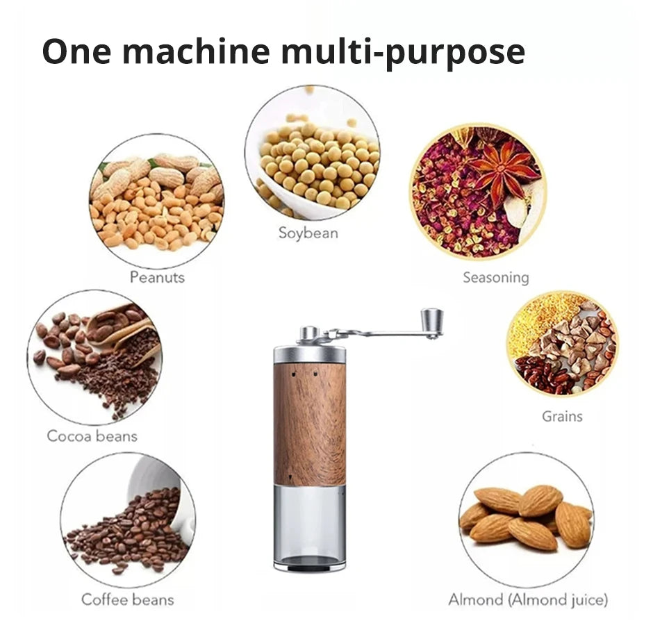 Portable Wood Hand Coffee Grinder